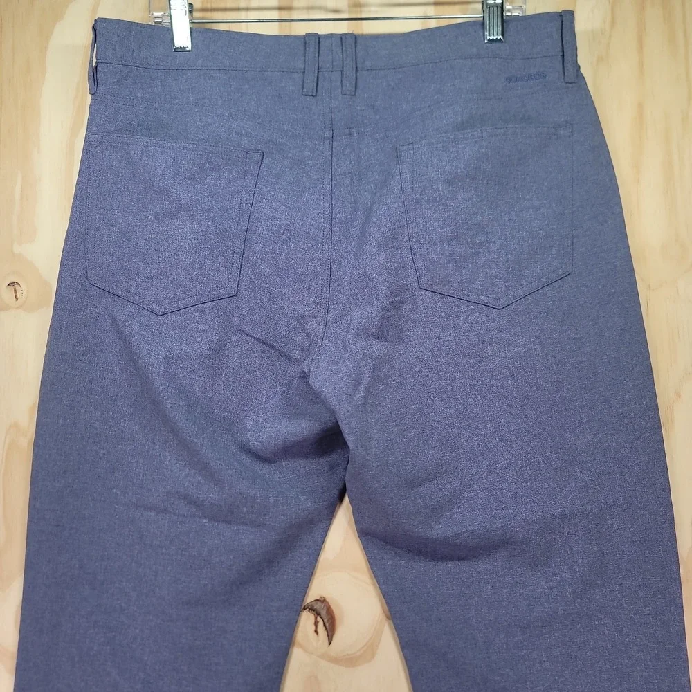 Bonobos Mens Blue Heathered Performance Tech Chinos Five Pocket Golf Pants 35